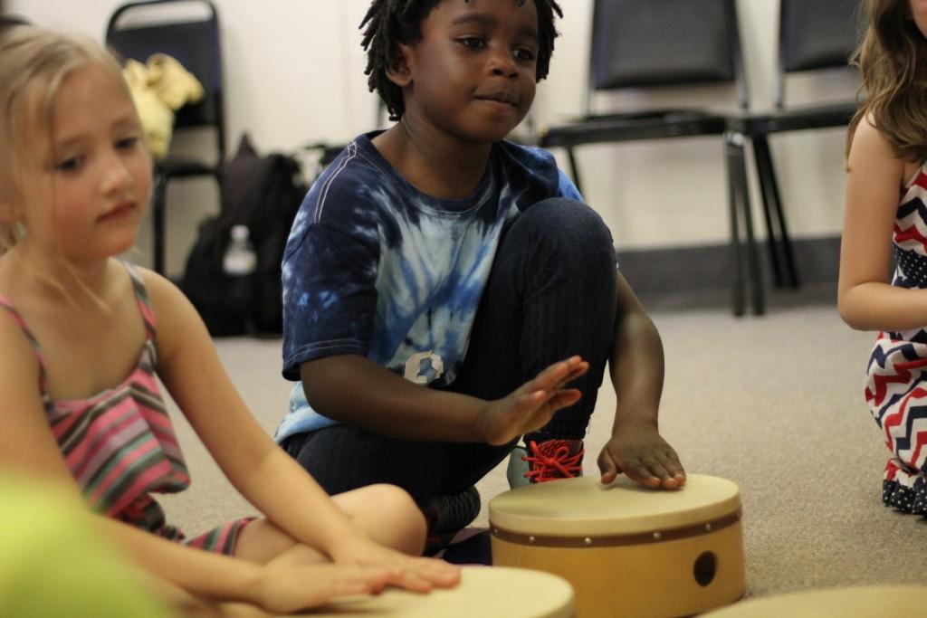 Musikgarten Group Piano Class drumming