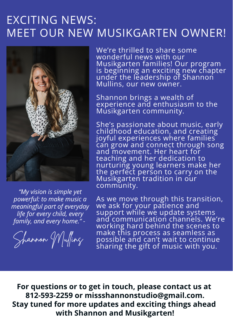 New Owner of Musikgarten